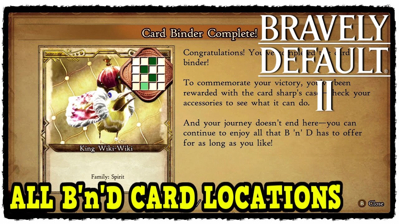 Bravely Default 2 Bnd Cards - Printable Cards