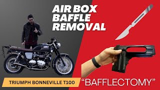 Triumph Bonneville T100 Air Box Baffle Removal