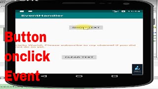 android studio tutorial - Button onclick event