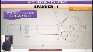 Engineering Drawing | Spanner 1 | Learn with Nikhil