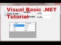Visual Basic .NET Tutorial 44 - How To Use DataGridView (Adding rows)