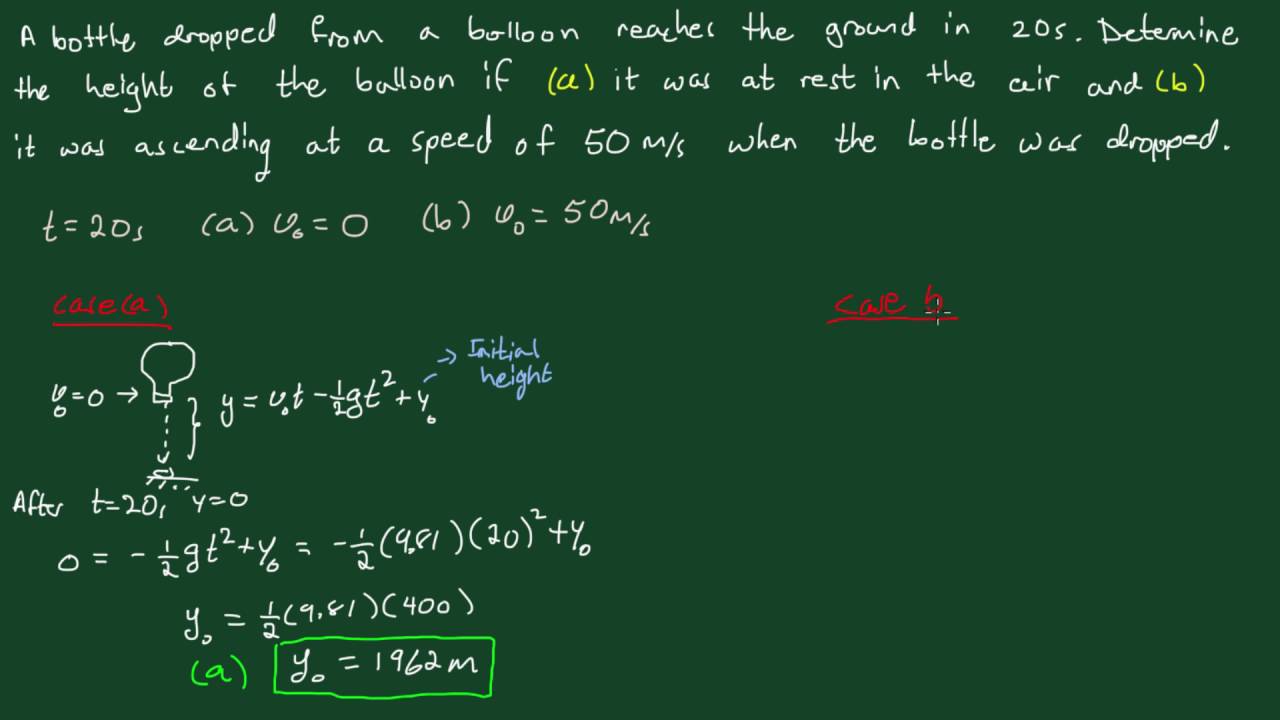 Free Fall Problem 2 - YouTube