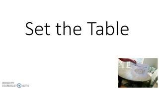 Setting the Table