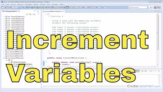 24x - Learn to Increment & Decrement Variables in Java - Exercise 1