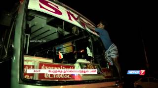 Men who clean buses at night while Trichy sleeps