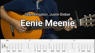 Eenie Meenie - Sean Kingston, Justin Bieber - Fingerstyle Guitar Tutorial TAB + Chords + Lyrics