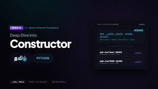 Constructor - Session 3 - Python - Tamil