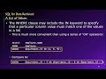 Topic 03, Part 13 - Using IN, NOT, and BETWEEN in SQL Queries