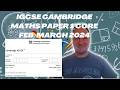 iGCSE Cambridge Maths Paper 1 Core Feb/March 2024 #igcsemaths #maths #cambridgemathematics #igcse