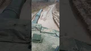 German Leopard 2A4 in Ukraine. Goes to the position. Ukraine Russia war