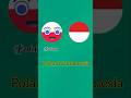 Poland & Indonesia flag #shorts #countryballs