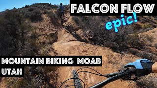 Falcon Flow Trail - Moab - The BEST Intermediate Blue Mountain Biking Trail! SO fun and SO long!