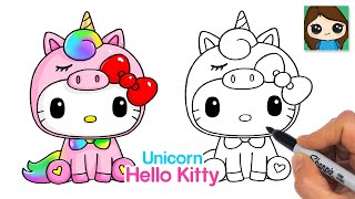 How to Draw Unicorn Hello Kitty | Sanrio