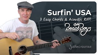 Surfin USA Easy 3-Chord Guitar Lesson | The Beach Boys