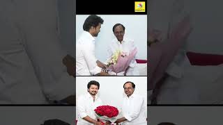 தெலுங்கானா முதல்வரை சந்தித்த நடிகர் விஜய்.! | #Shorts