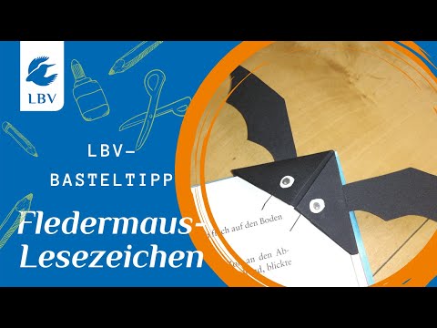 Bastelanleitung Fledermaus-Lesezeichen - YouTube