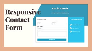 Responsive Contact Form Using Html and Css