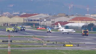 Portuguese Air Force Falcon 50 Makes Emergency Landing at Lisbon Airport