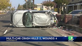 2 dead, 4 hurt after crash in Arden area of Sacramento, fire officials say