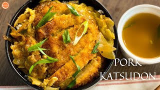 HOW TO MAKE PORK KATSUDON | JAPANESE PORK CUTLET AND EGG RICE BOWL | GET COOKIN'