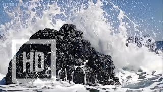 8 HOURS 🌊 Powerful Hawaiian Waves on Lava Rocks | Ocean Spray & Mist | Coastal Sounds