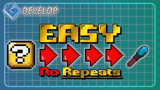 Pick a Random Object without Repeating - Gdevelop Tutorial - Easy to Follow Game Development