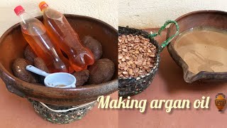 حصري👌طريقة استخراج زيت أركان الأصلي😍كل التفاصيل بطريقة سهلة👏 making argan oil #Tafraout