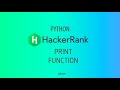 #7 : Print Function | Hackerrank Python Solutions