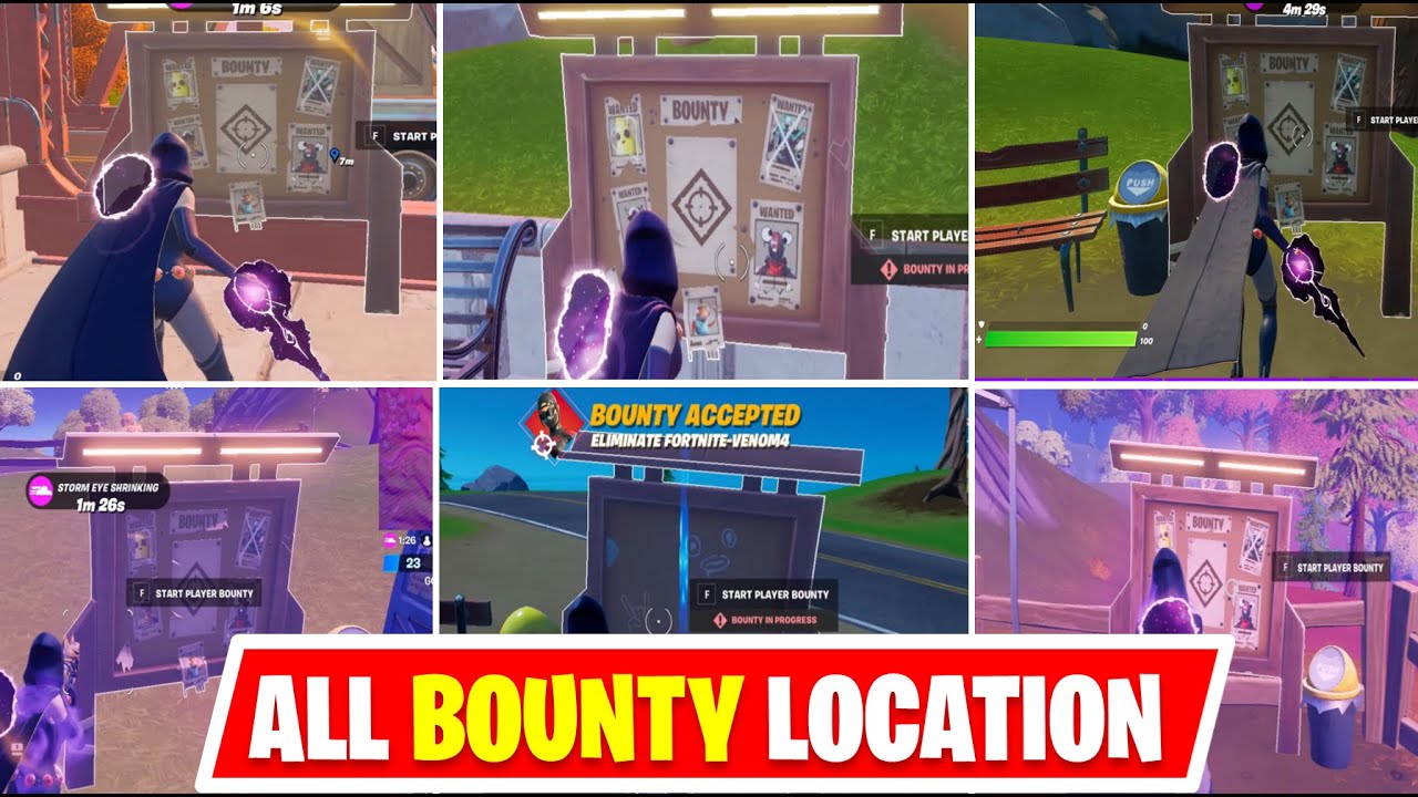 Complete Bounties | All Bounty Board Locations In Fortnite | Week 6 ...