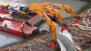 AWESOME Beaver Dam Removal with Excavators | Awesome Floods & Dredging Compilation