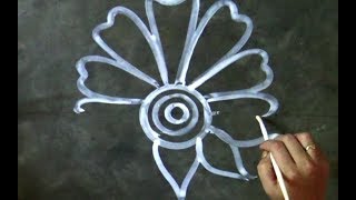 Innovative freehand BorderRangoli designs,Side Kolam designs