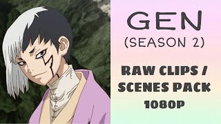 Gen (Dr. Stone S2) RAW clips/scenes pack 1080p