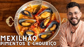 MEXILHÃO com Pimentos, Chouriço e Tomate!