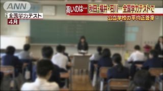 秋田、福井、石川県が高い正答率　全国学力テスト(16/09/29)