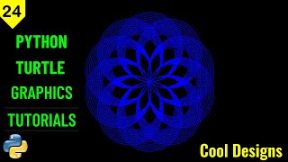 Awesome Designs with Python Turtle | python turtle graphics tutorial #24 | python graphics