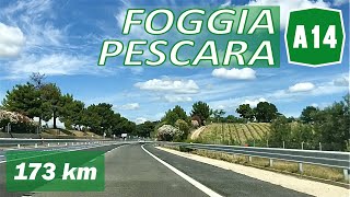 A14 Driving in ITALY | from FOGGIA to PESCARA | Adriatic Highway