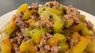 Easy Chinese Braised butternut squash \u0026 pork with black bean and garlic Recipe #growyourown