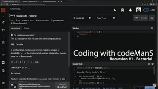 Codewars 7 kyu Recursion #1 - Factorial Javascript