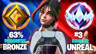 Gold to Unreal Console Ranked Speedrun(Fortnite Chapter5 Season2)PS5/xbox controller settings