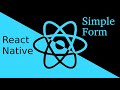 React-Native tutorial # submit simple form