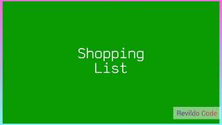 Shopping List in javascript | Javascript Full Course |#javascript | #Revildo_code