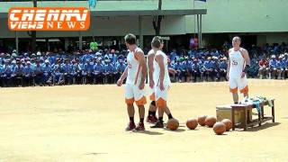 Velammal Martication School presents European freestyle basketball show by DUNKING DEVILS