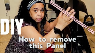 How to Remove Panel: Nautilus R616 Recumbent Bike