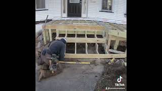 A deck? A porch? What would call this? #shorts #carpentry #building