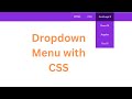 Making Dropdown Menus with CSS and HTML | CSS Dropdowns