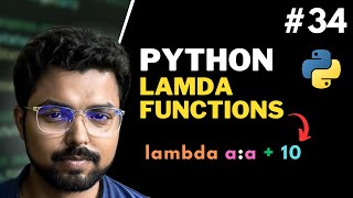 34. Python lambda function | Anonymous function | Python for Beginners in Hindi (Full Course)