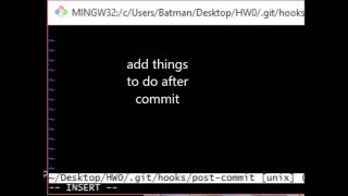 Learning how to create hooks in git :- Post Commit in GIthub