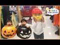 Kid plays Hide and Seek Halloween shopping Family Fun Toy Hunt + Kid Size Cooking Halloween Cookies