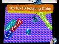 16x16x16 rotating cube in my c++ Kernel running on laptop