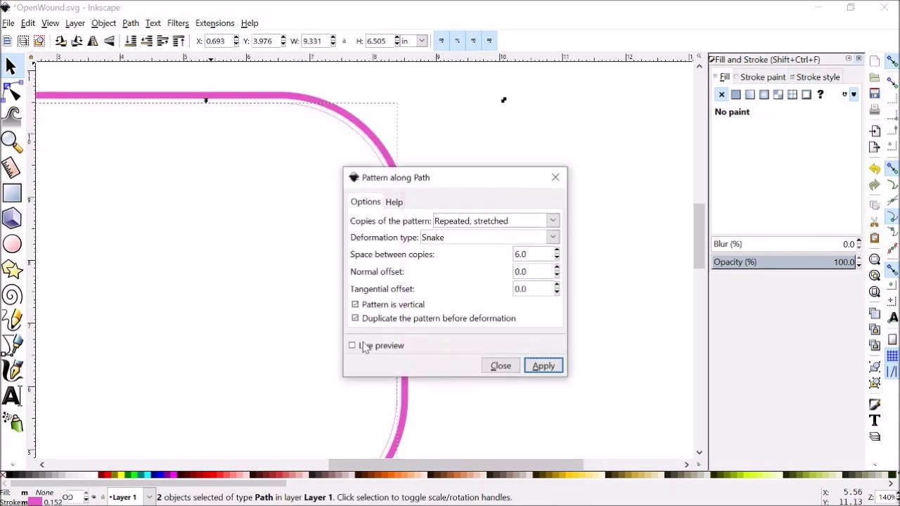 Leather Stitching Holes In Inkscape Youtube